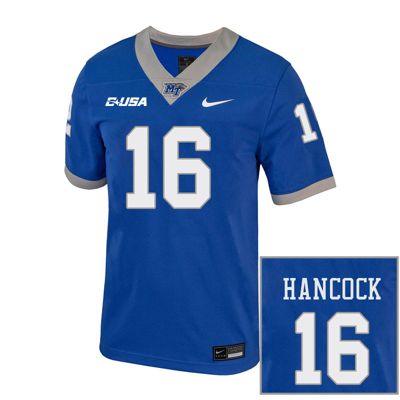 Men-Youth #16 Tylus Hancock Middle Tennessee State Blue Raiders 2023 College Football Jerseys Stitch